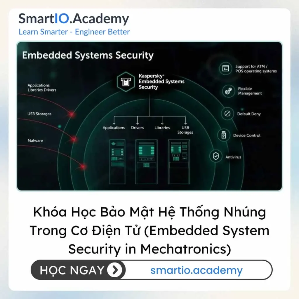 Khóa Học Bảo Mật Hệ Thống Nhúng Trong Cơ Điện Tử (Embedded System Security in Mechatronics) - khóa học SmartIO Academy