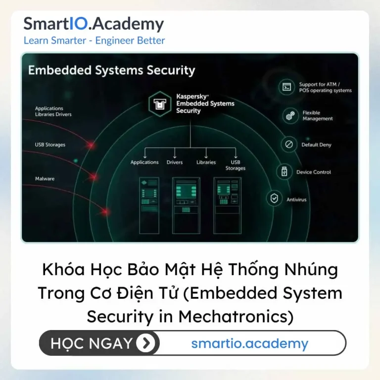 Khóa Học Bảo Mật Hệ Thống Nhúng Trong Cơ Điện Tử (Embedded System Security in Mechatronics) - khóa học SmartIO Academy