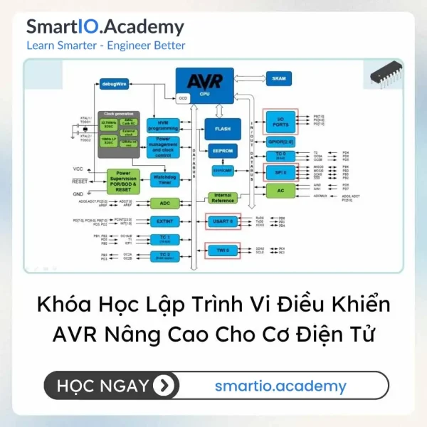 Khóa Học Lập Trình Vi Điều Khiển AVR Nâng Cao Cho Cơ Điện Tử (AVR Microcontroller Programming for Mechatronics – Intermediate)