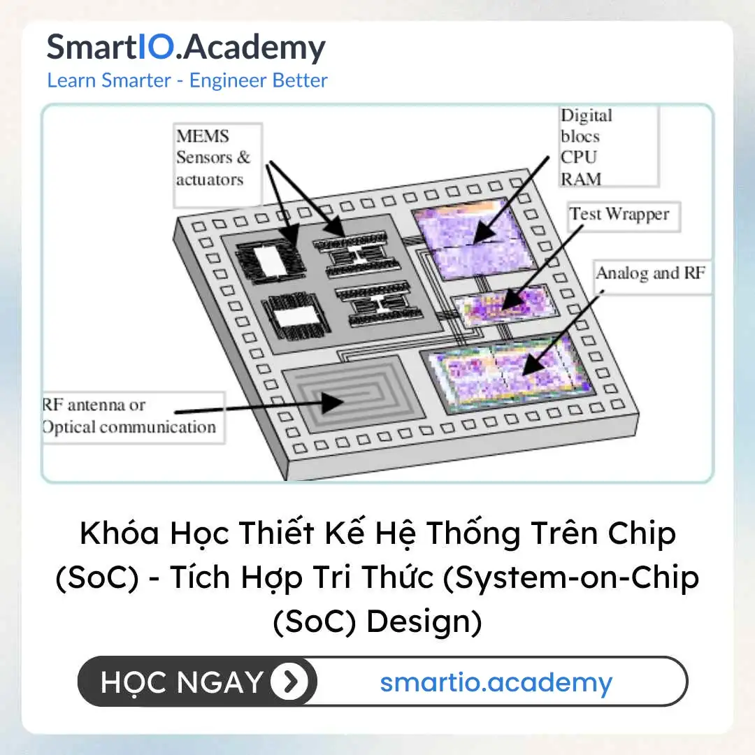 Khóa Học Thiết Kế Hệ Thống Trên Chip (SoC) - Tích Hợp Tri Thức (System-on-Chip (SoC) Design) Khóa Học Thiết Kế Hệ Thống Trên Chip (SoC) - Tích Hợp Tri Thức (System-on-Chip (SoC) Design) - khóa học SmartIO Academy