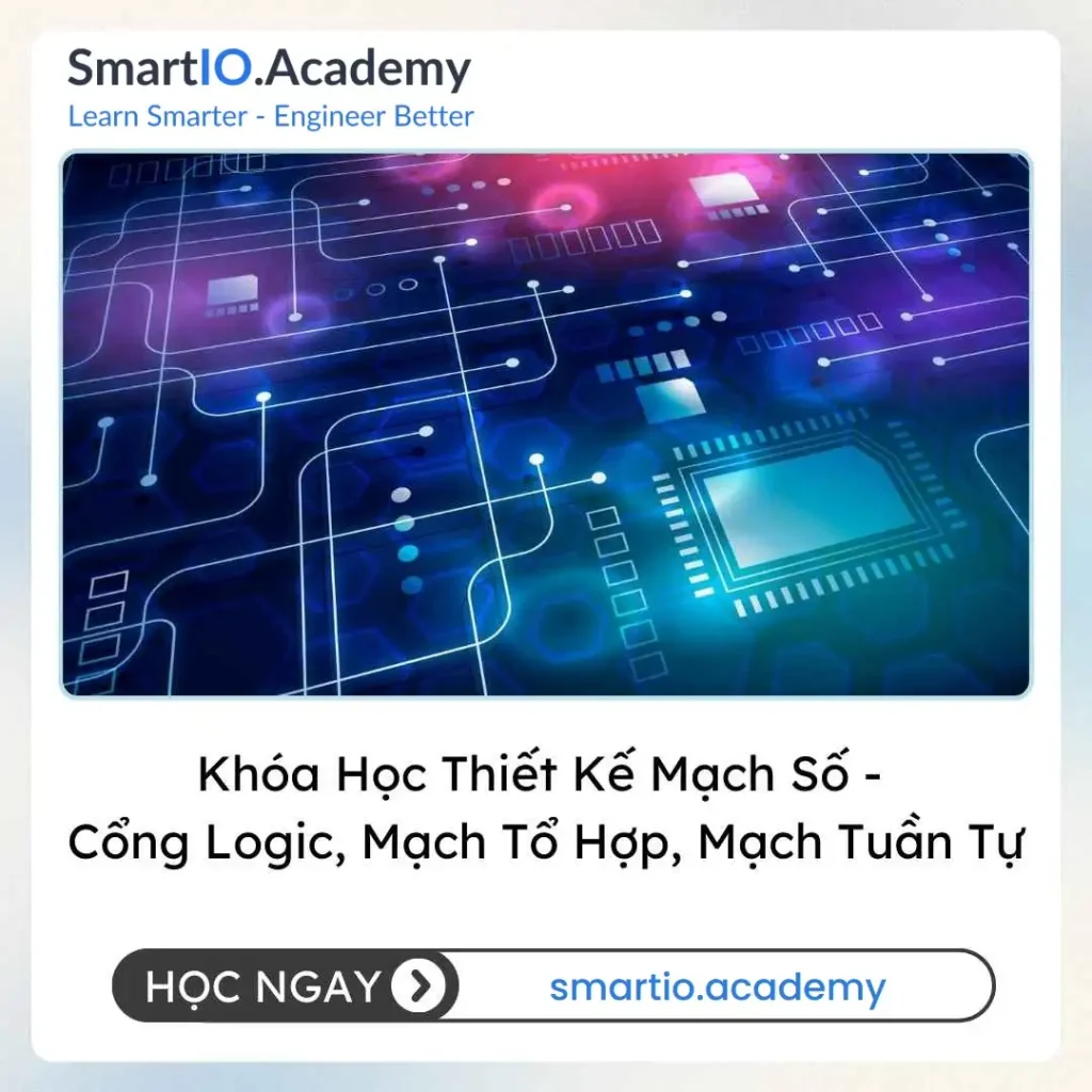 Khóa Học Thiết Kế Mạch Số - Cổng Logic, Mạch Tổ Hợp, Mạch Tuần Tự - khóa học SmartIO Academy