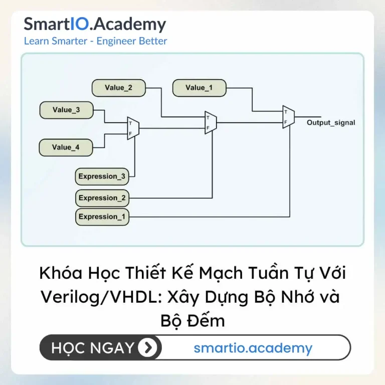 Khóa Học Thiết Kế Mạch Tuần Tự Với Verilog/VHDL: Xây Dựng Bộ Nhớ và Bộ Đếm (Sequential Circuit Design with Verilog/VHDL) - khóa học SmartIO Academy