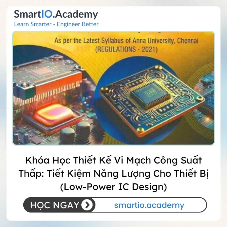 Khóa Học Thiết Kế Vi Mạch Công Suất Thấp: Tiết Kiệm Năng Lượng Cho Thiết Bị (Low-Power IC Design) - khóa học SmartIO Academy